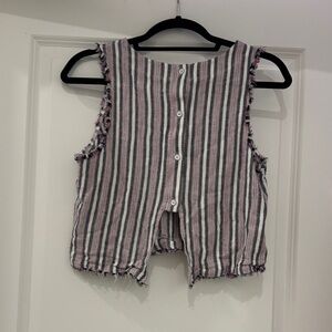 Striped Sleeveless Women’s Top